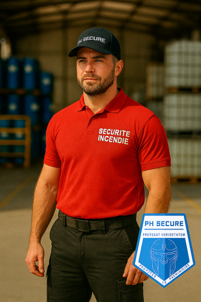 PH Secure assure la sécurité incendie 24h/24 avec des agents SSIAP qualifiés, disponibles et un service d’astreinte renforcé