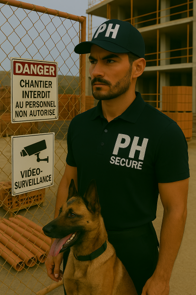 PH Secure - Sécurité de chantier haute surveillance à Marseille secteur Saint-Jérôme avec vidéosurveillance et patrouille canine