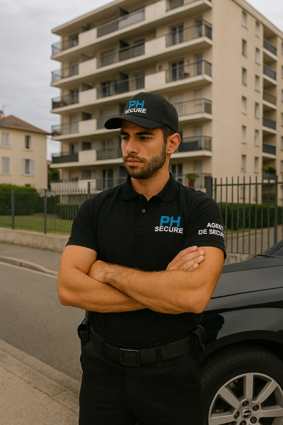 PH Secure assure le gardiennage professionnel des résidences, immeubles et cités sensibles avec agents de sécurité disponibles 24h/24